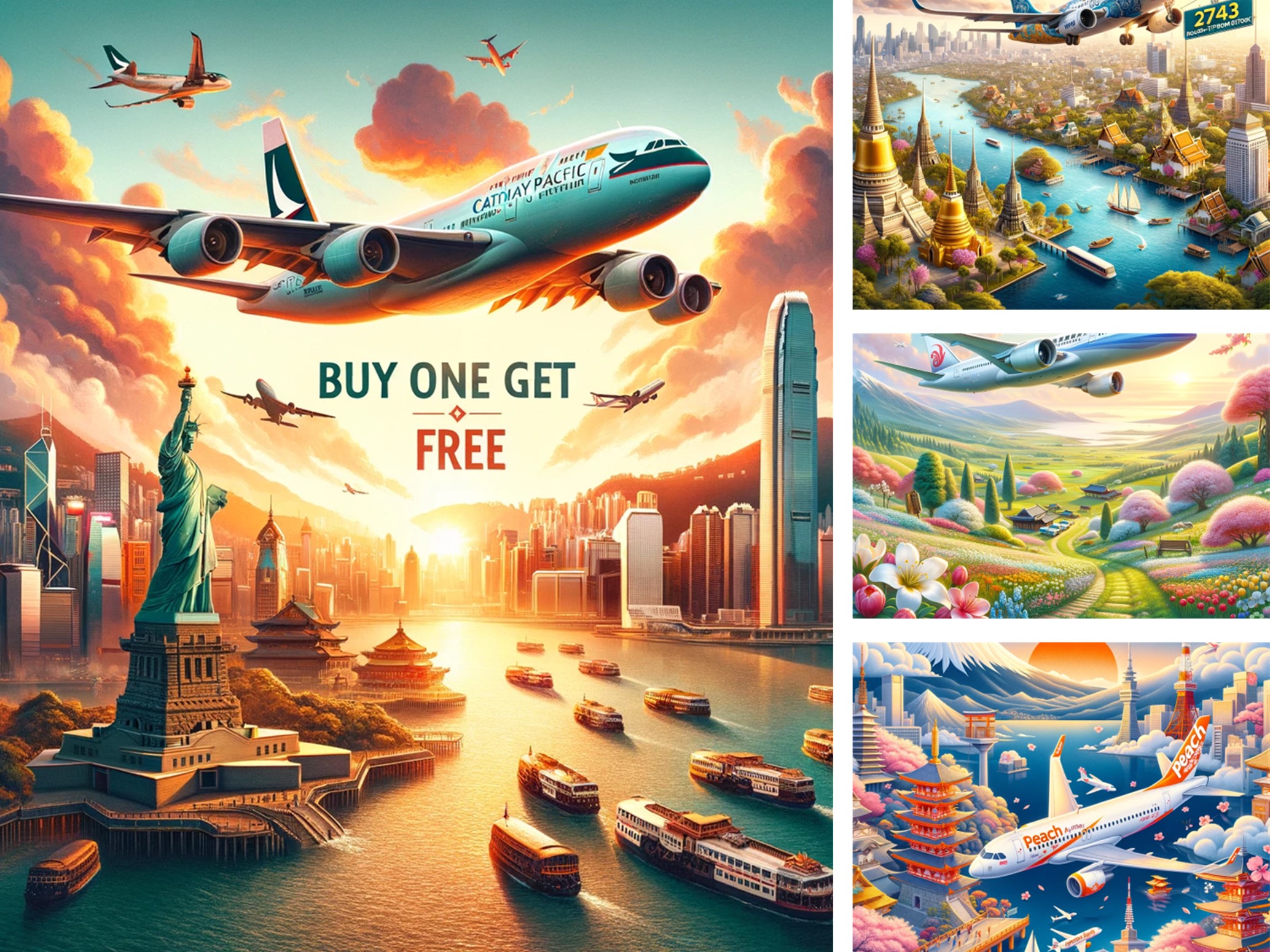 240302 深夜機票快報 I 2024春季旅遊大促銷：中華航空、國泰航空及更多 – 搶購優惠機票和專享住宿推薦
