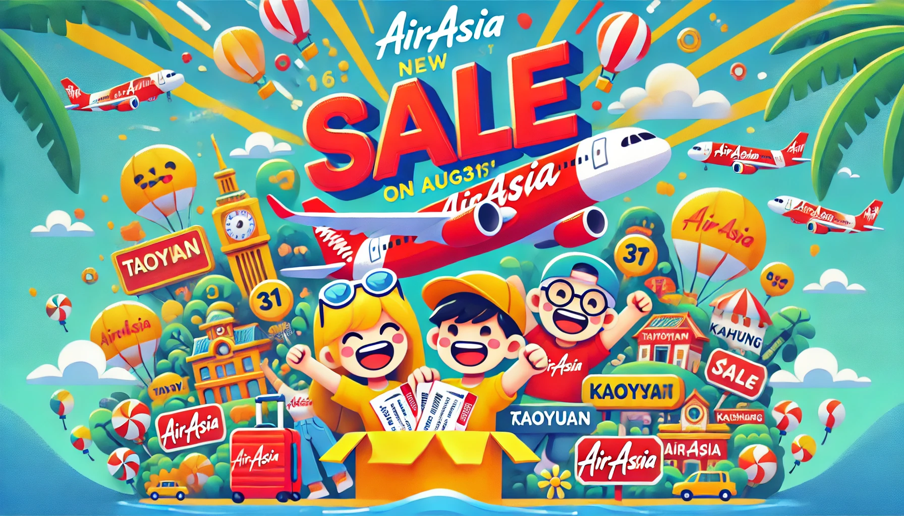 240830 最新 特價機票怎麼買? 優惠機票攻略：亞航0831促銷開跑！桃園、高雄出發超低價機票等你搶