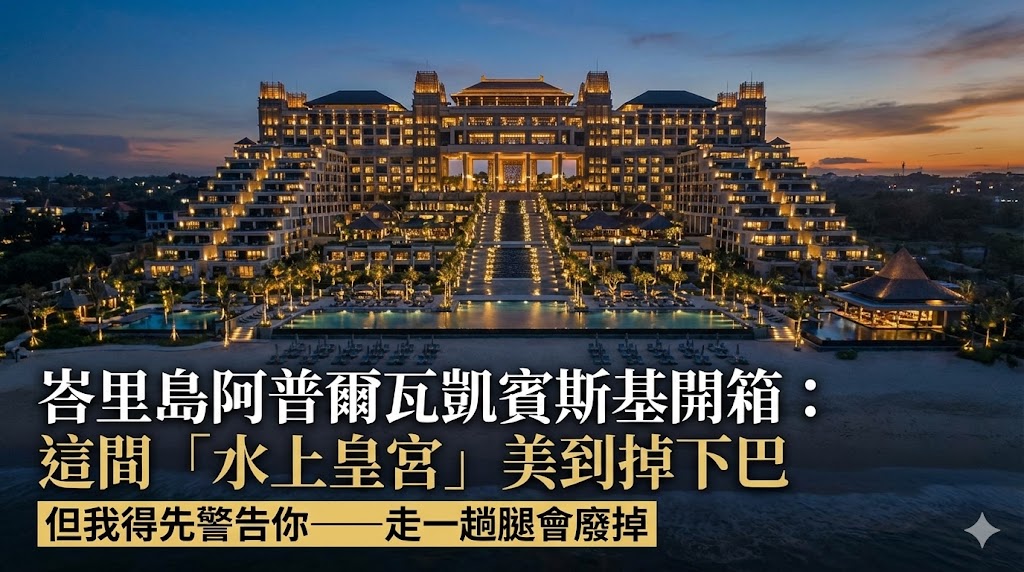 峇里島阿普爾瓦凱賓斯基開箱：這間「水上皇宮」美到掉下巴，但我得先警告你——走一趟腿會廢掉