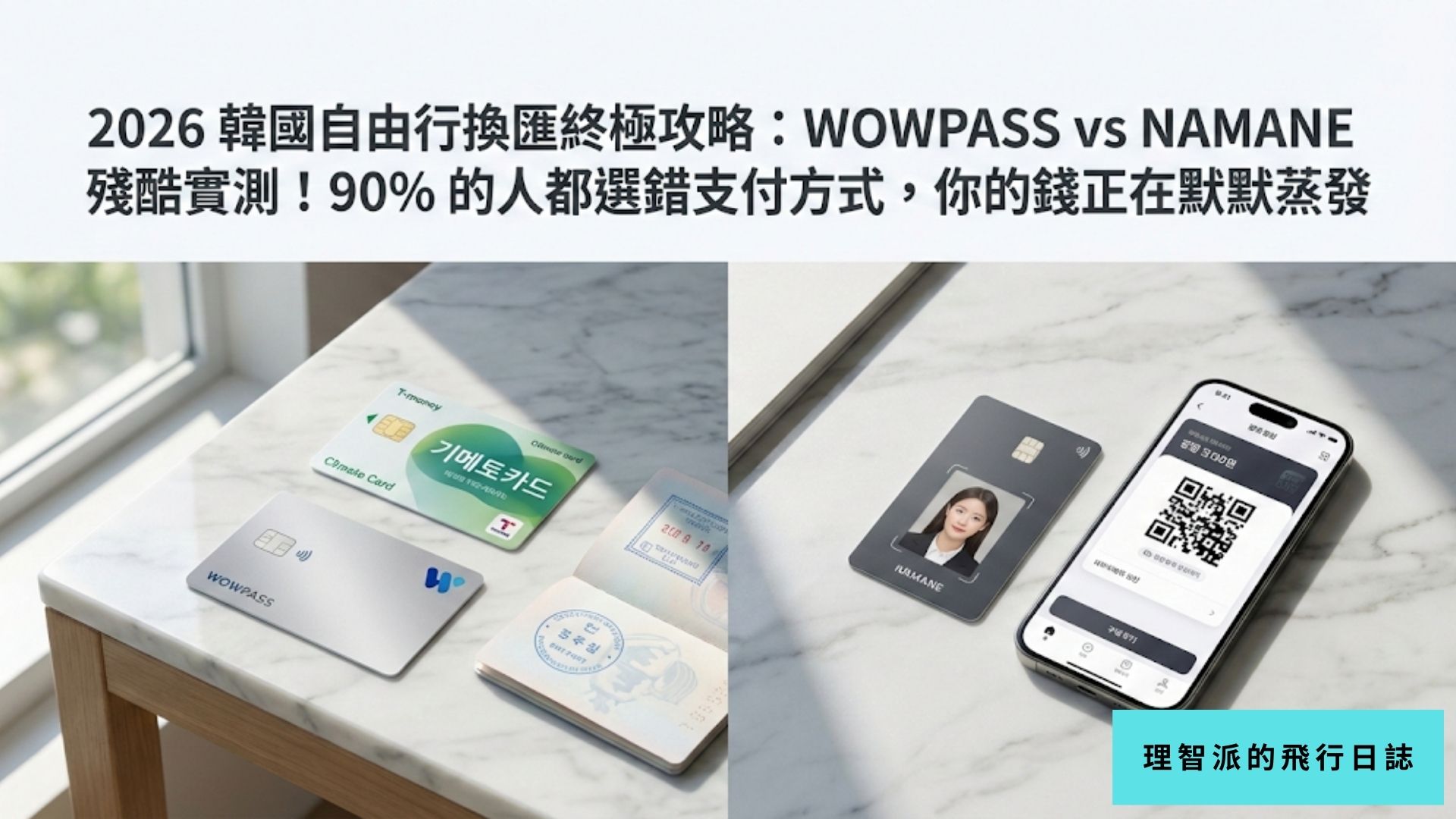 2026 韓國自由行換匯終極攻略：WOWPASS vs NAMANE 殘酷實測！90% 的人都選錯支付方式，你的錢正在默默蒸發